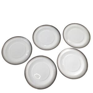 Set of 5 Vintage Rosenthal Germany Evensong 6.5" Saucer Plates c1961-81 Platinum